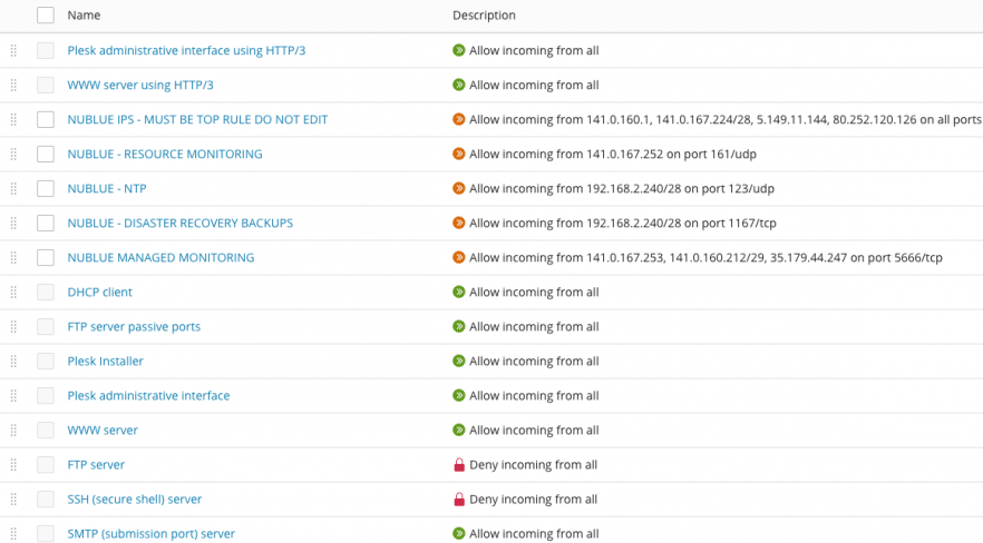 Firewall Rules