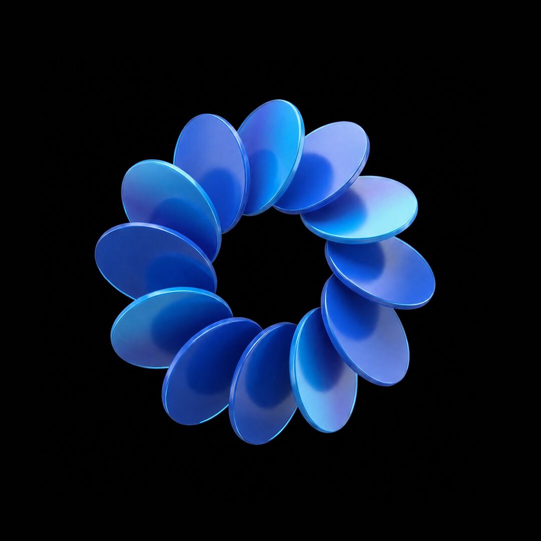 Layered circular forms representing applications in one hosting environment